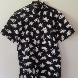 Barney Cools Palm tree button down dress shirt
